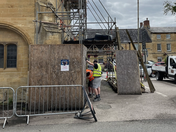 Update: Netting Up… Scaffolding down!